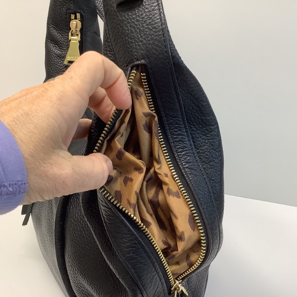 Aimee Kestenberg Leather Black Corfu Pleated Hobo Bag, NWOT - Picture 8 of 15